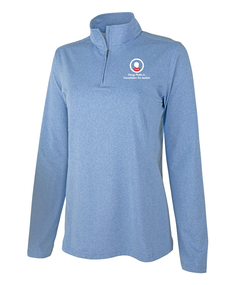 Doug Flutie Jr. Foundation - Charles River Women's Heather Stretch Eco-logic Quarter Zip (5468)
