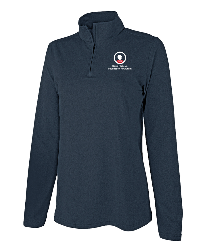 Doug Flutie Jr. Foundation - Charles River Women's Heather Stretch Eco-logic Quarter Zip (5468)
