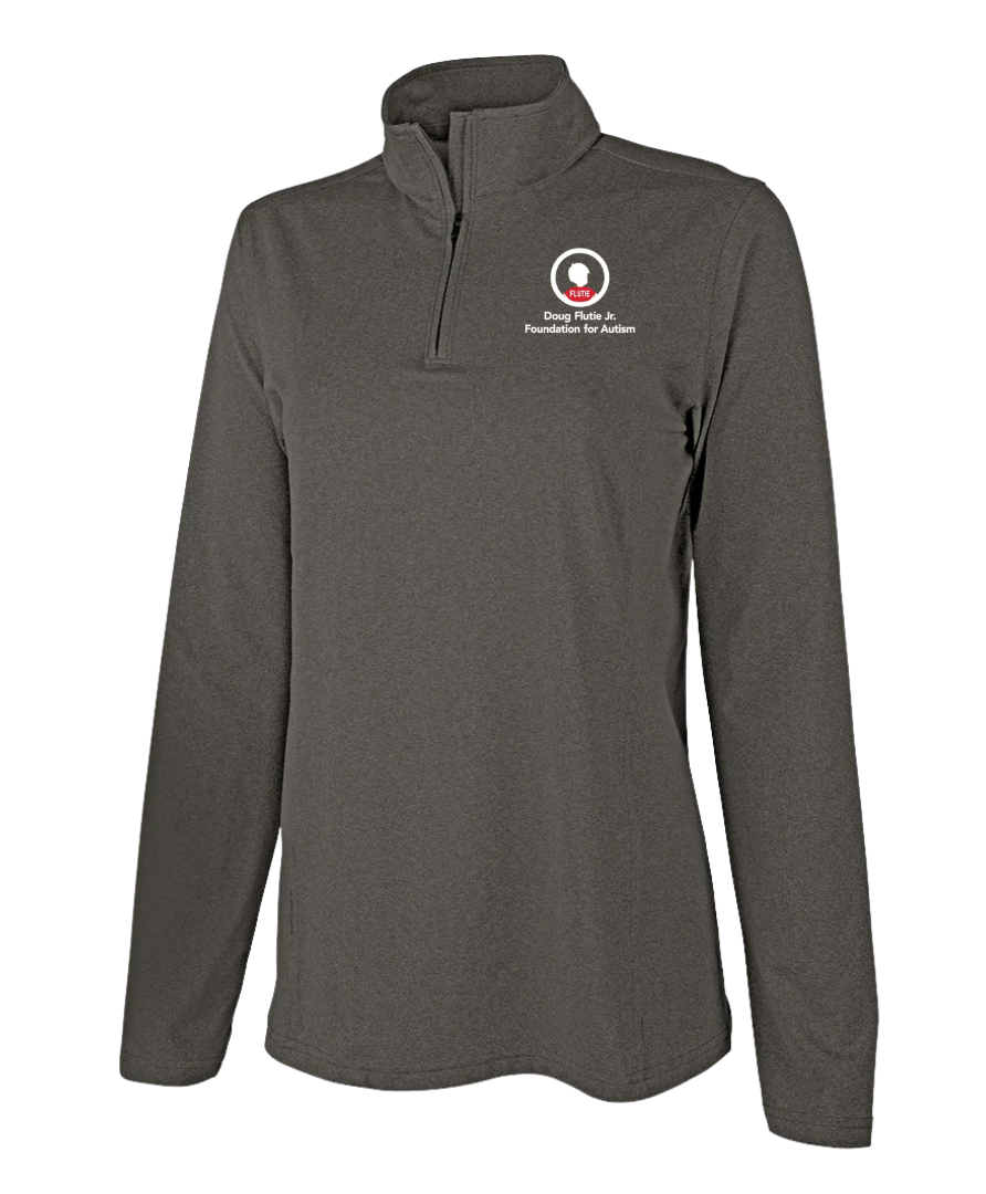 Doug Flutie Jr. Foundation - Charles River Women's Heather Stretch Eco-logic Quarter Zip (5468)