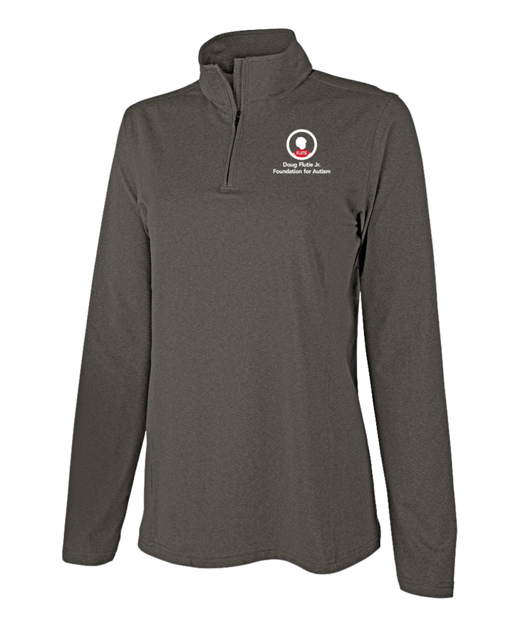 Doug Flutie Jr. Foundation - Charles River Women's Heather Stretch Eco-logic Quarter Zip (5468)