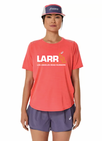 Los Angeles Road Runners - Camiseta ASICS de manga corta para mujer - Coral Reef (2012C969) (LARR-05)