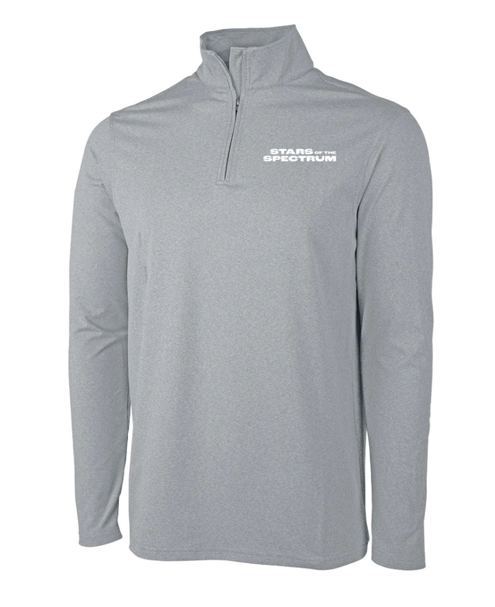 Doug Flutie Jr. Foundation - Charles River Men's Heather Stretch Eco-Logic Quarter Zip (9468)