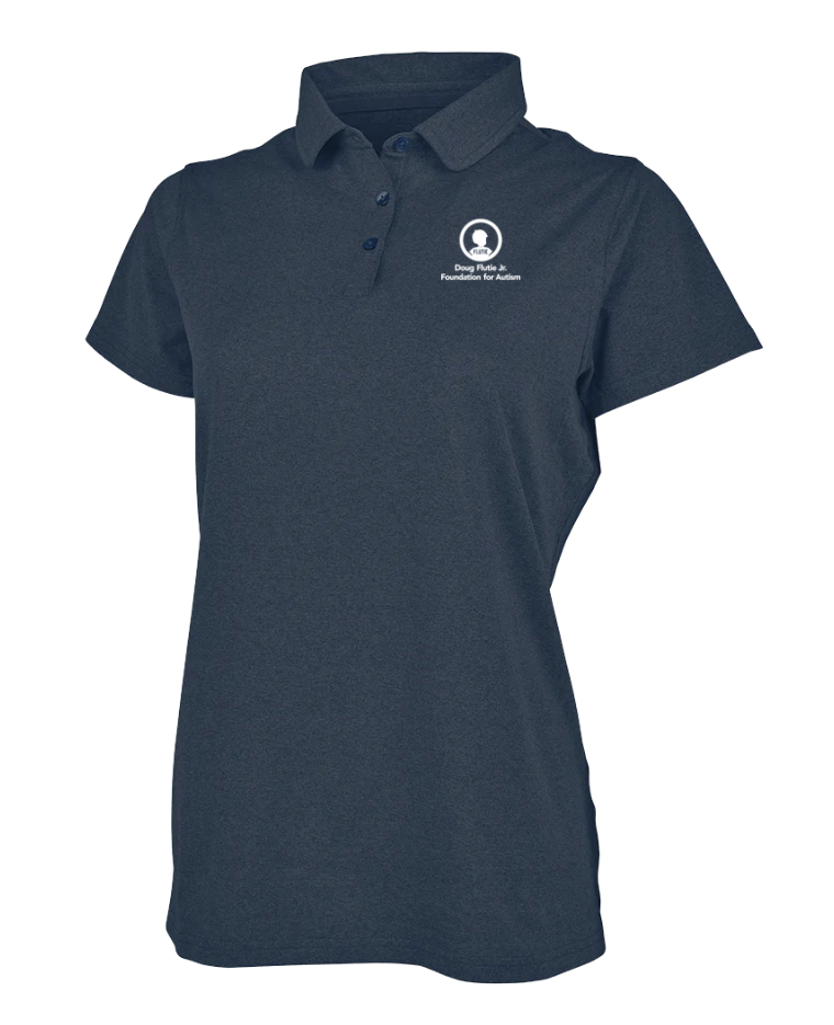 Polo elástico ecológico jaspeado para mujer de Walpole Youth Basketball (2318)