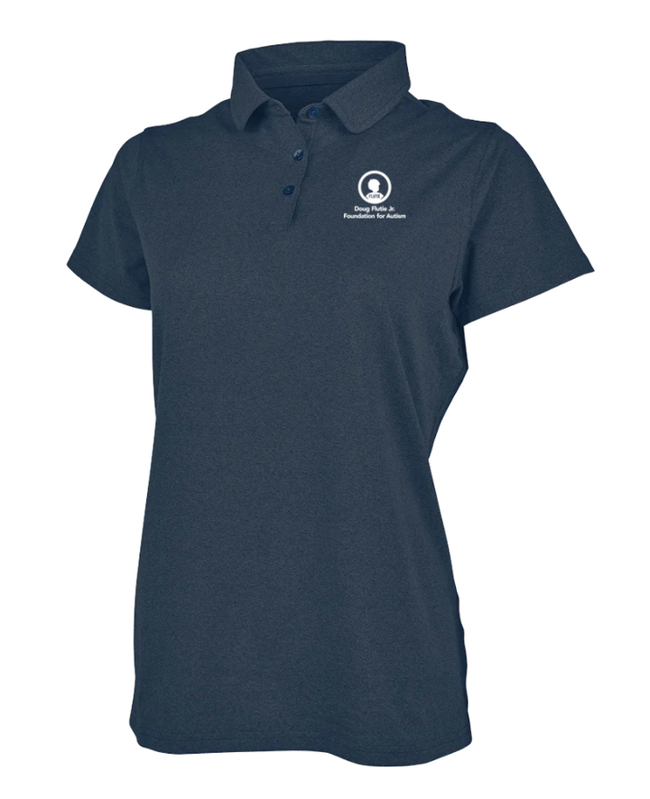 Polo elástico ecológico jaspeado para mujer de Walpole Youth Basketball (2318)