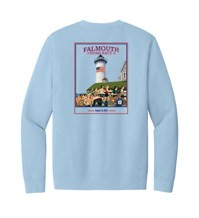 Falmouth Road Race 2026 - Unisex Fleece Poster Crewneck Sweatshirt (DT6104) (FRR26-09 LC, FRR26-47 FB)