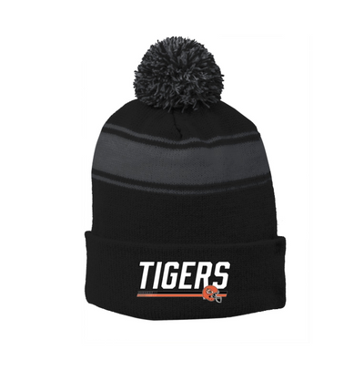 Gorro de lacrosse juvenil para niñas Walpole con pompón a rayas (STC28) 