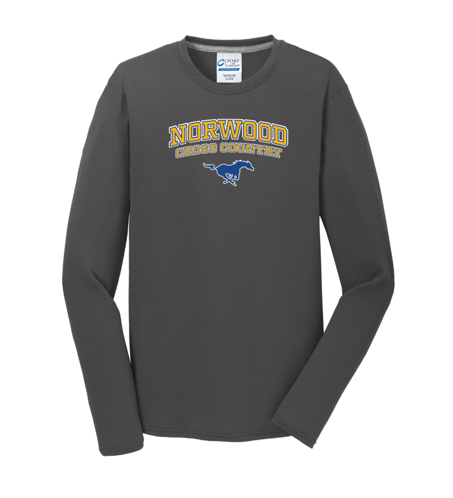 Norwood Cross Country - Mens Long Sleeve Performance Blend Tee (PC381LS)