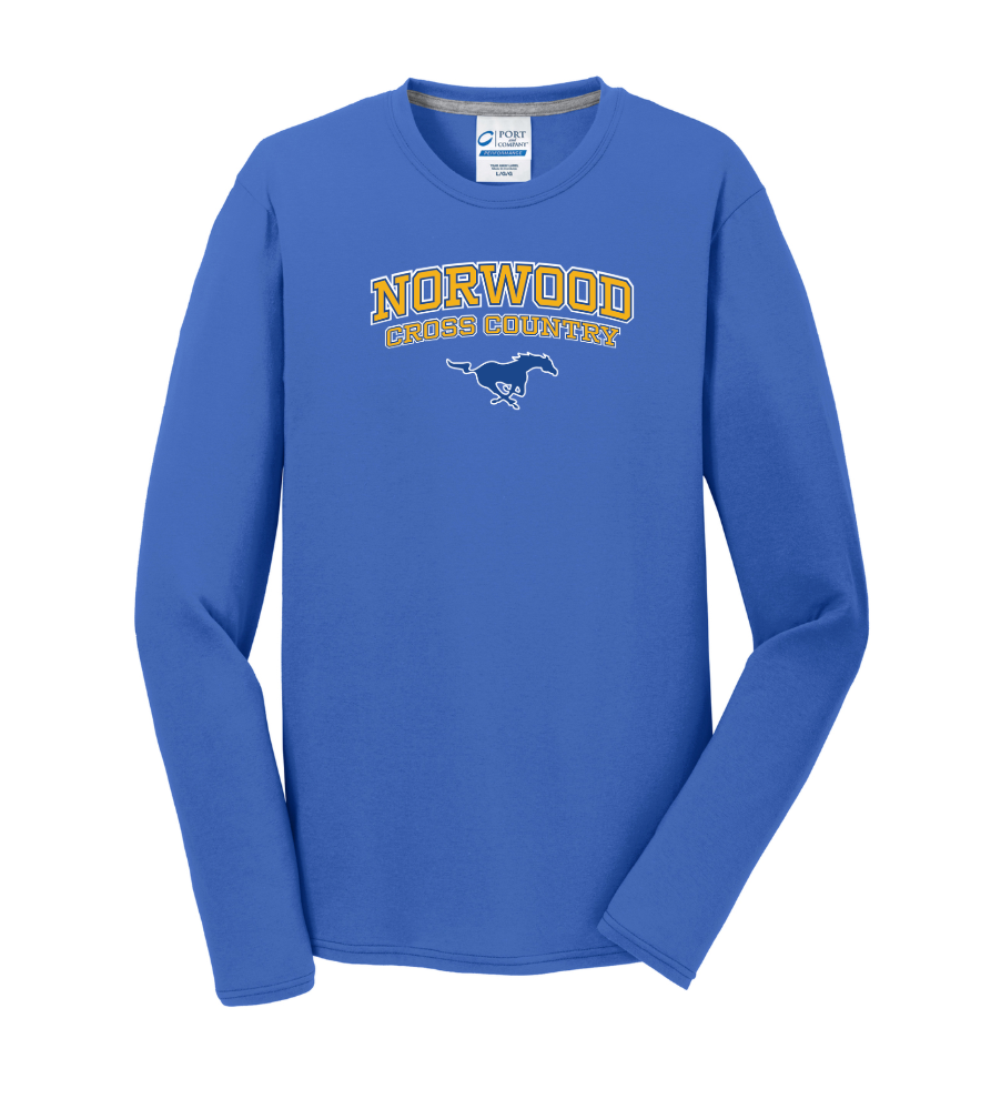 Norwood Cross Country - Mens Long Sleeve Performance Blend Tee (PC381LS)