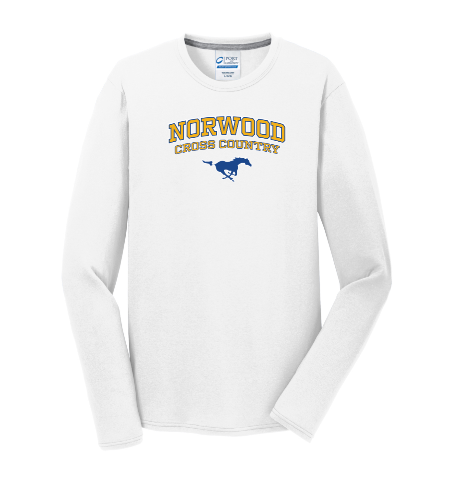 Norwood Cross Country - Mens Long Sleeve Performance Blend Tee (PC381LS)