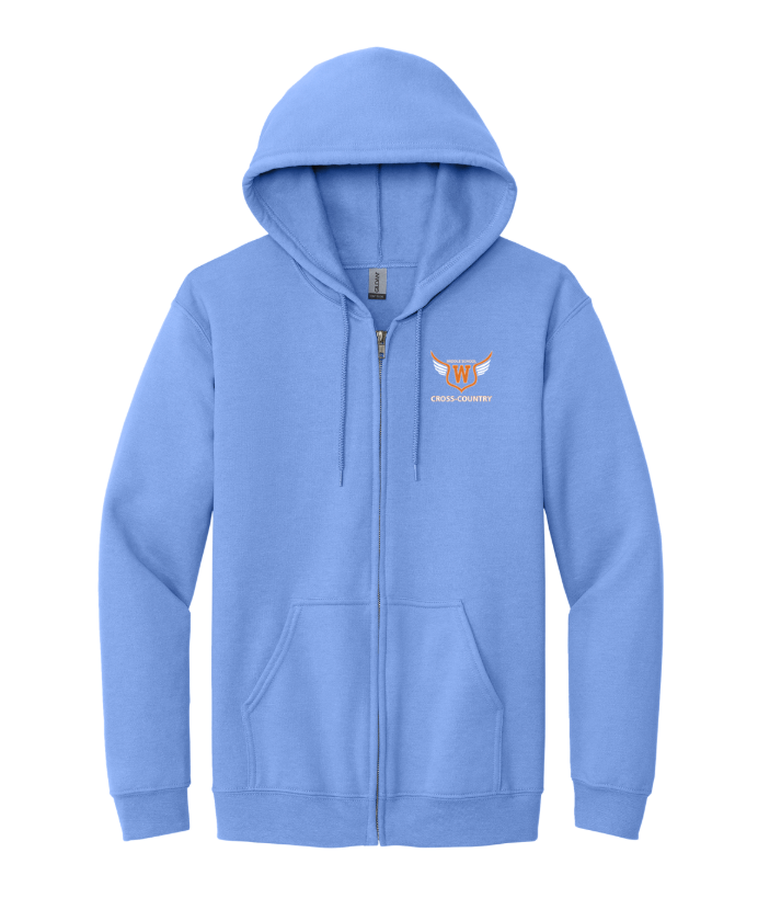 Walpole Middle School Cross Country - Adult Full Zip Hooded Sweatshirt (18600)
