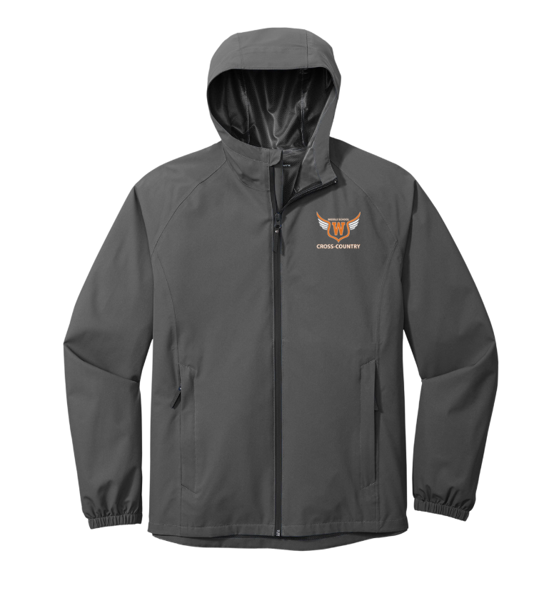 Chaqueta impermeable para hombre de campo traviesa de la escuela secundaria Walpole (J407)