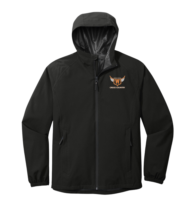 Chaqueta impermeable para hombre de campo traviesa de la escuela secundaria Walpole (J407)