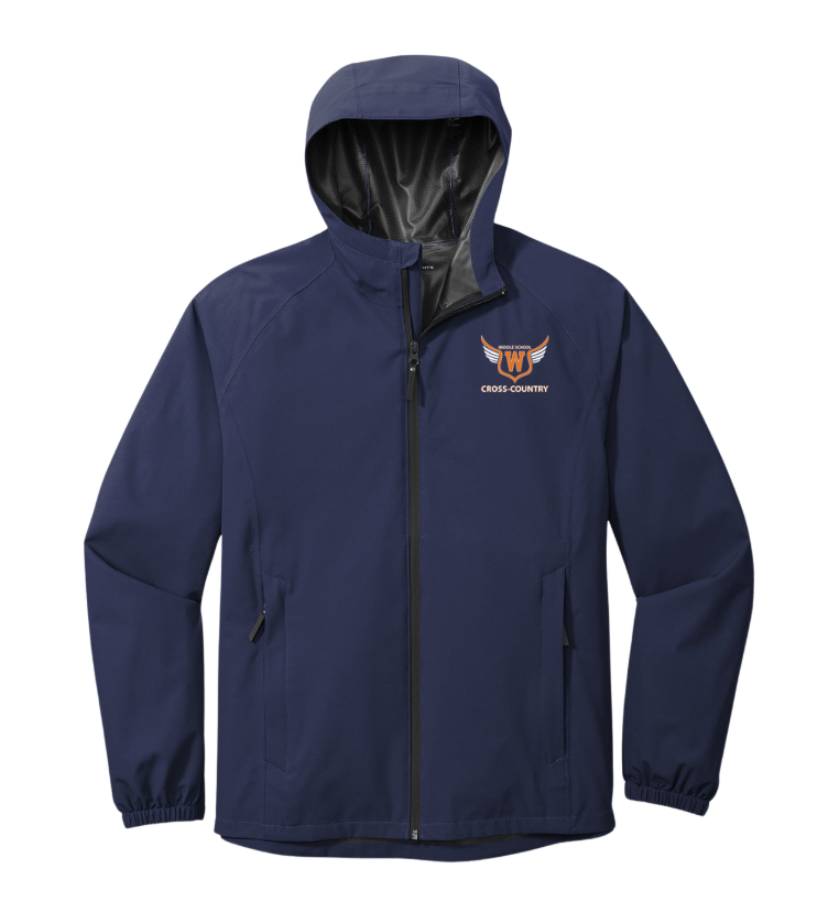 Chaqueta impermeable para hombre de campo traviesa de la escuela secundaria Walpole (J407)