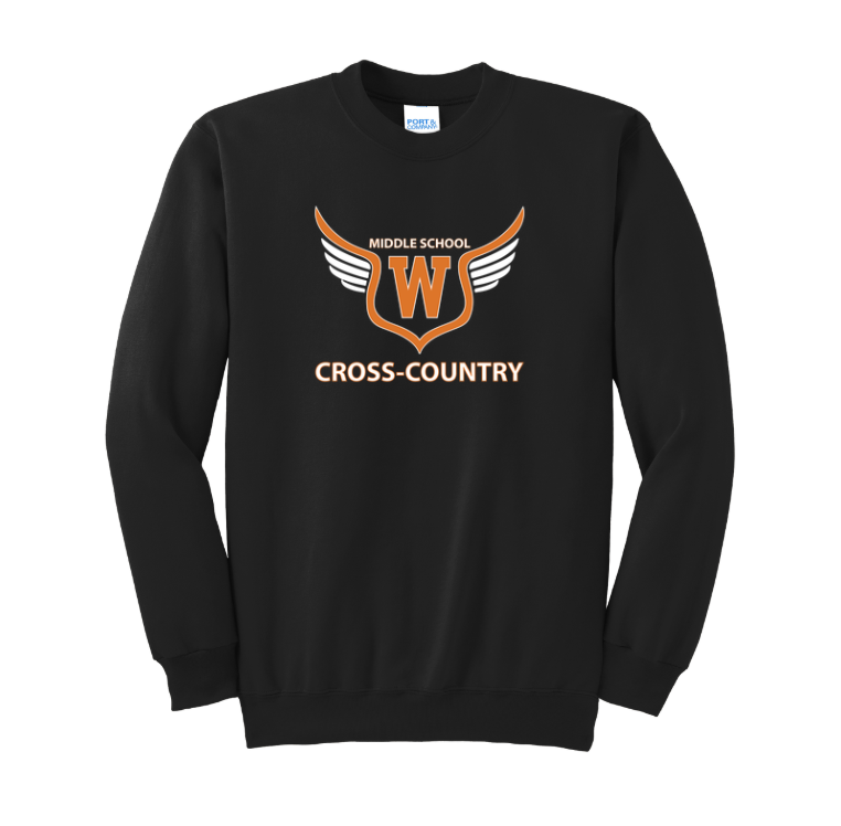 Sudadera unisex de cuello redondo para adultos de Walpole Middle School Cross Country (PC90)