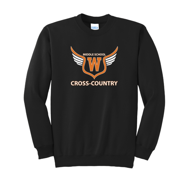 Sudadera unisex de cuello redondo para adultos de Walpole Middle School Cross Country (PC90)