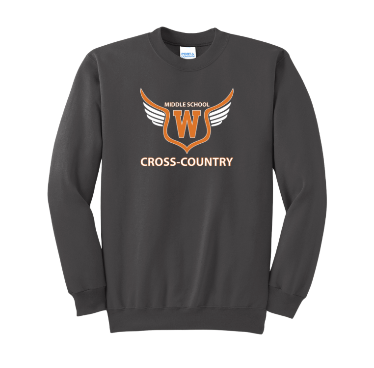 Sudadera unisex de cuello redondo para adultos de Walpole Middle School Cross Country (PC90)