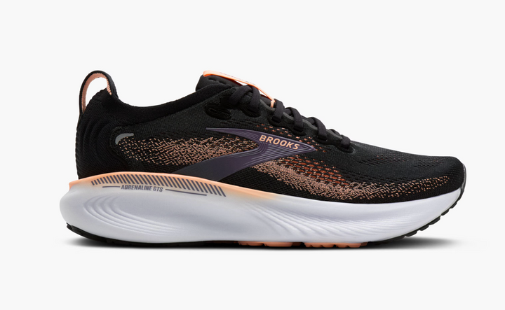 Brooks Women's Adrenaline GTS 25 - Black/Peach/Mulled Grape