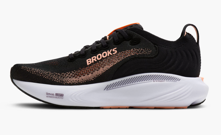 Brooks Women's Adrenaline GTS 25 - Black/Peach/Mulled Grape