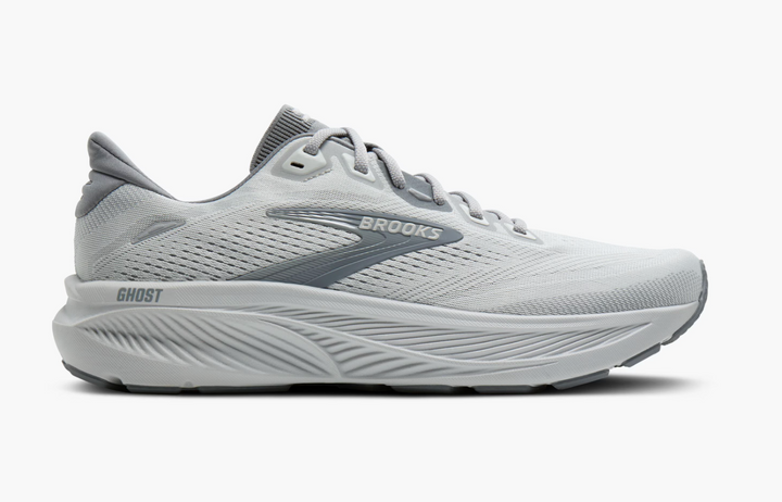 Brooks Men's Ghost 18 (Wide) - Primer Grey/Oyster Mushroom