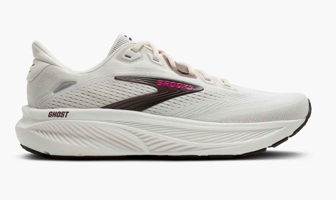 Brooks Women's Ghost 18 - Coconut/Coffee/Fuchsia
