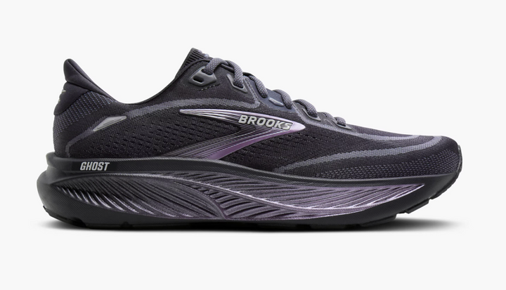 Brooks Women's Ghost 18 (Wide) - Ebony/Folkstone/Metallic