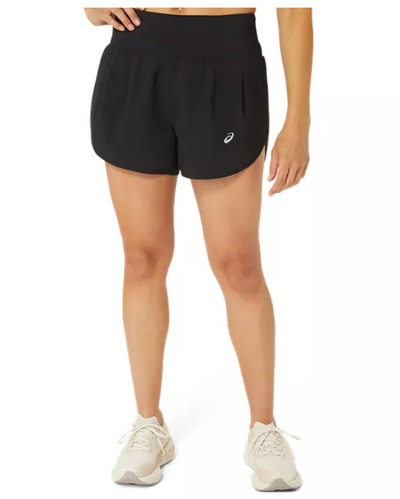 Pantalón corto ASICS de carretera para mujer de 3,5" - Negro de alto rendimiento (2012C965)