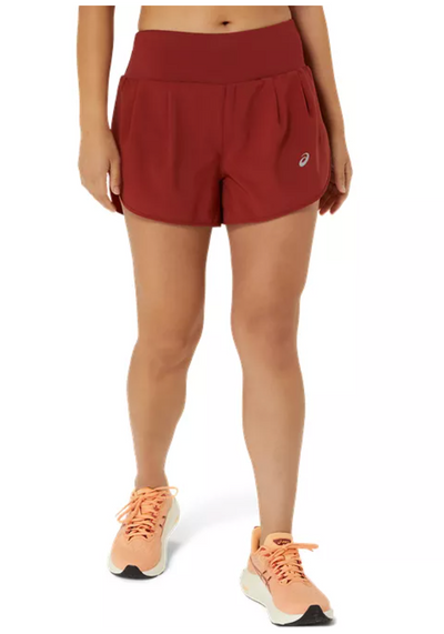 Pantalón corto ASICS de carretera para mujer de 3,5" - Rojo intenso (2012C965)