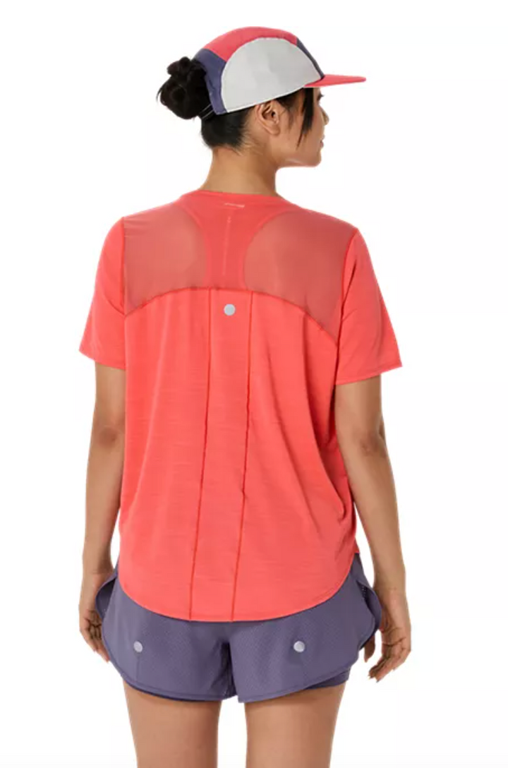 Maratón de Los Ángeles ASICS 2026 - Camiseta de manga corta ASICS para mujer - Coral Reef (2012C969) (LA26-15, LA26-16)