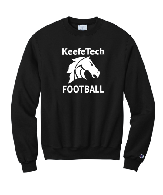 Keefe Tech Football - Champion Crewneck Sweatshirt (S600)