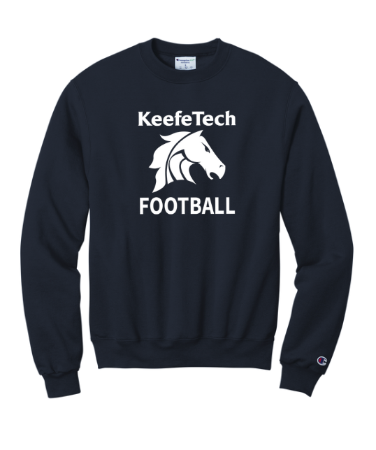 Keefe Tech Football - Champion Crewneck Sweatshirt (S600)