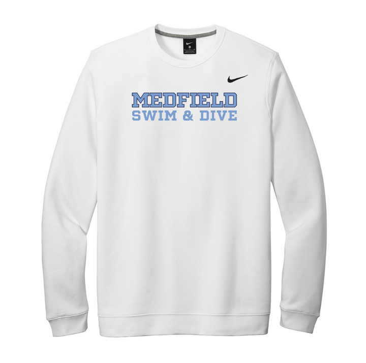 Medfield Swim & Dive - Unisex Adult Nike Club Fleece Crew (CJ1614)