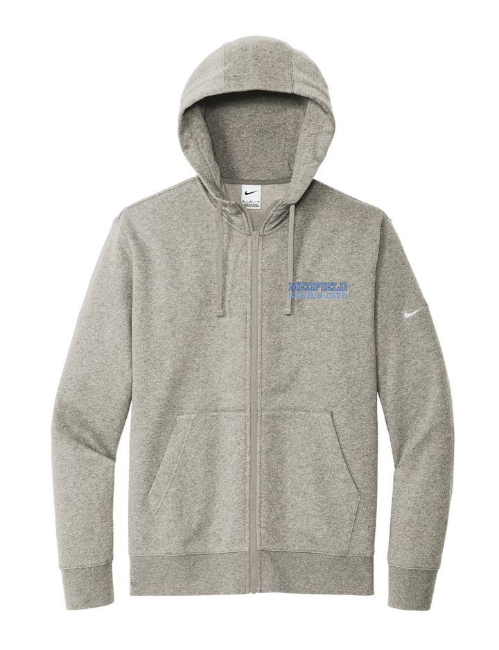 Medfield Swim & Dive - Nike Club Fleece Sleeve Swoosh Full-Zip Hoodie (NKDR1513)