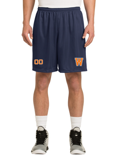 Pantalón corto de malla para adultos de baloncesto juvenil Walpole (ST510)