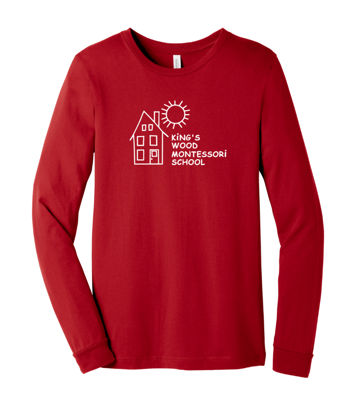 Camiseta unisex de manga larga para adultos Montessori de King's Wood (3501)
