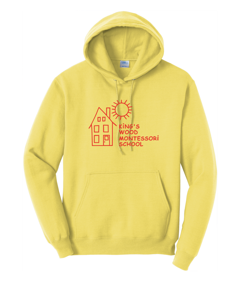 King's Wood Montessori - Adult Fleece Pullover Hooded Sweatshirt (PC78H)