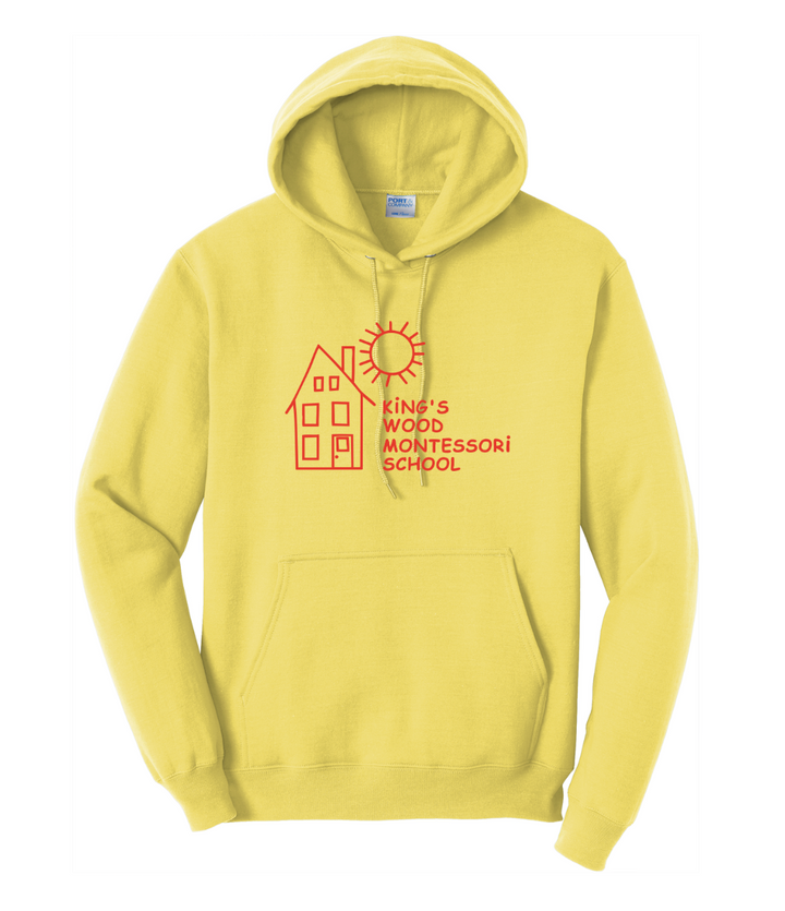 King's Wood Montessori - Adult Fleece Pullover Hooded Sweatshirt (PC78H)