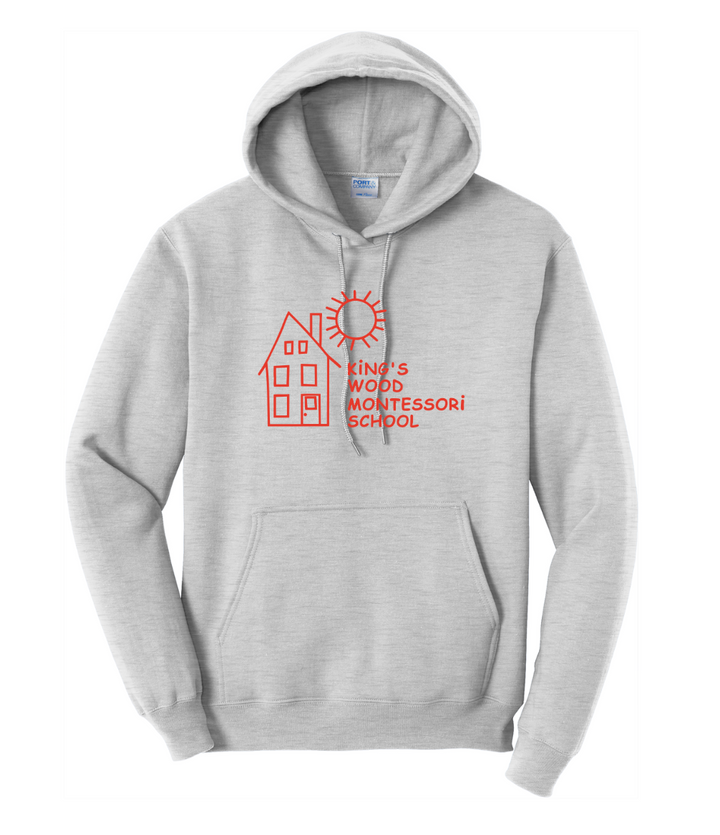 King's Wood Montessori - Adult Fleece Pullover Hooded Sweatshirt (PC78H)