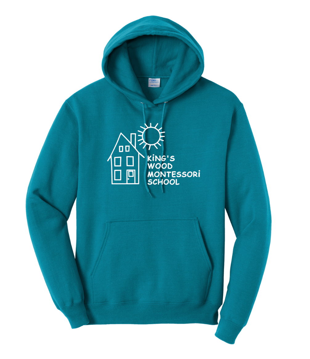 King's Wood Montessori - Adult Fleece Pullover Hooded Sweatshirt (PC78H)