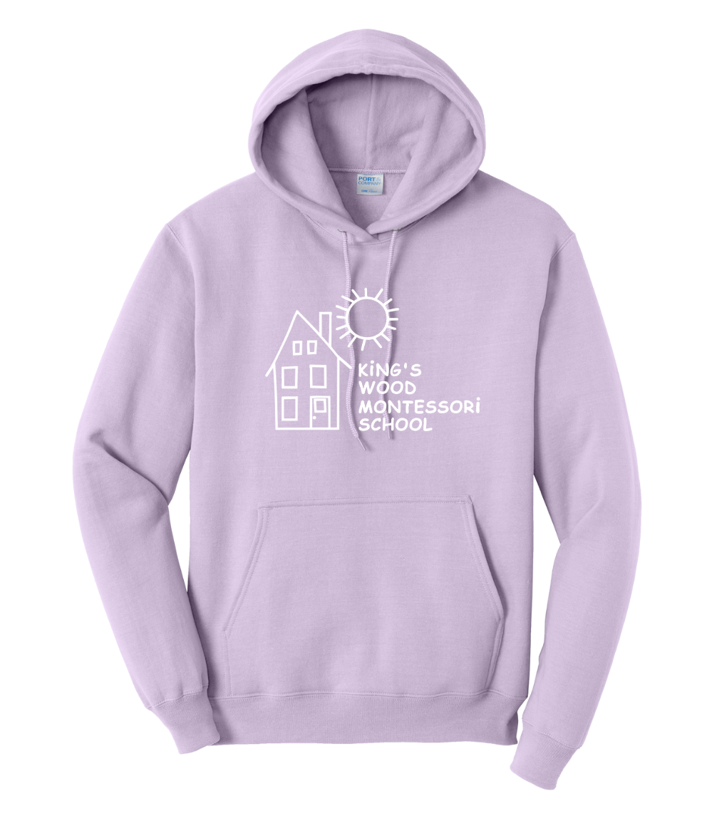 King's Wood Montessori - Adult Fleece Pullover Hooded Sweatshirt (PC78H)