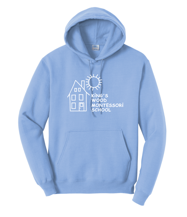 King's Wood Montessori - Adult Fleece Pullover Hooded Sweatshirt (PC78H)