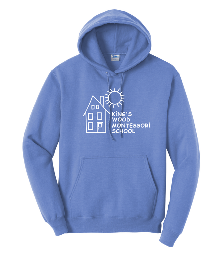 King's Wood Montessori - Adult Fleece Pullover Hooded Sweatshirt (PC78H)