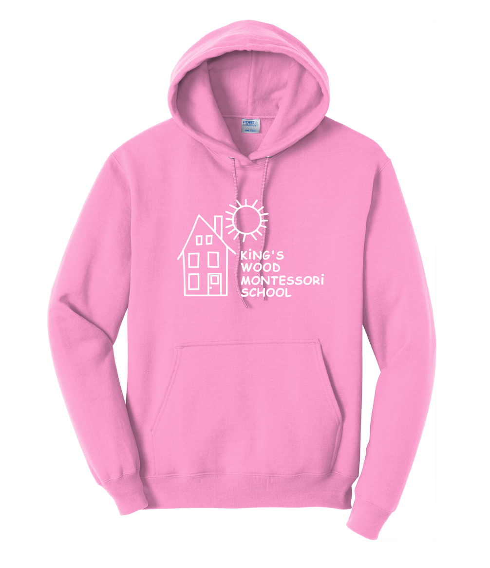 King's Wood Montessori - Adult Fleece Pullover Hooded Sweatshirt (PC78H)