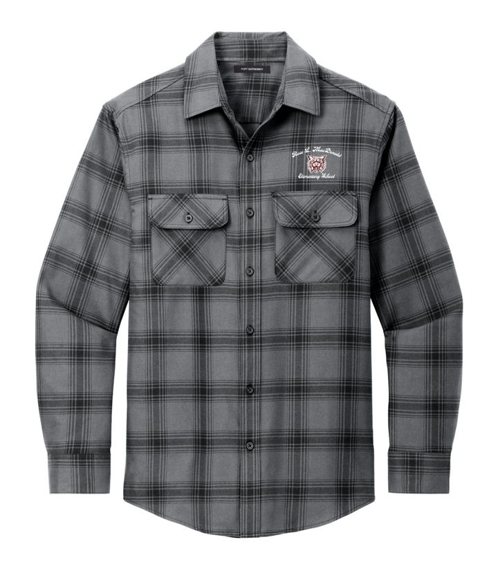 Escuela Primaria Rose L. MacDonald - Camisa de franela a cuadros para hombre (W668)
