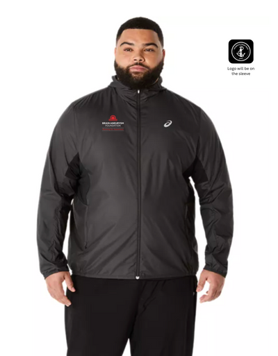 Fundación para el Aneurisma Cerebral (FRR) - Chaqueta ASICS Silver para hombre, color negro (2011D235)