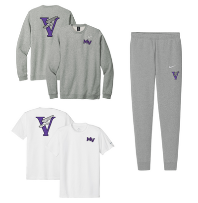 Martha's Vineyard Track & Field- Team Kit -  Nike (NKFD9863/Dark Grey Heather, CJ1611/Dark Grey Heather, NKDX8730/White)