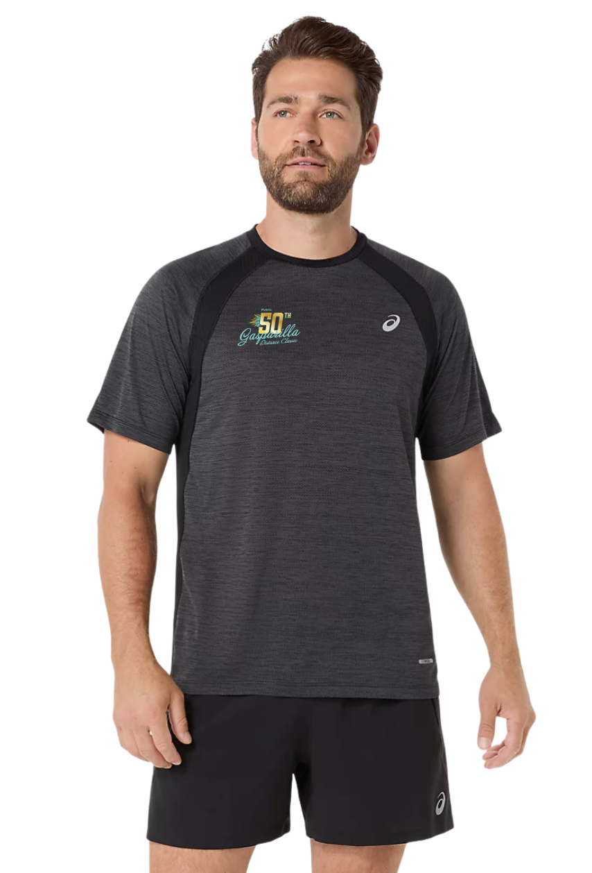 Gasparilla 2027 - ASICS Men's Road SS Top Black (2011D453) (GAS27-16)