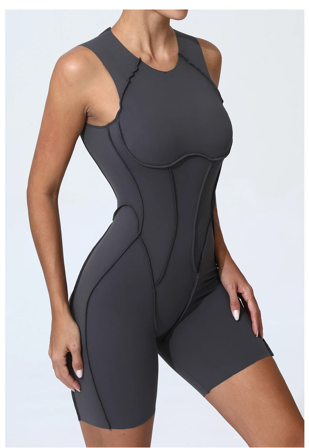 Women’s Padded Sport Jumpsuit – Fitness Bodysuit for Gym and Activewear