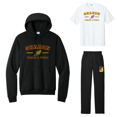 Sharon Track & Field - Team Kit (PC78H Black, PC78P Black, PC380 White)