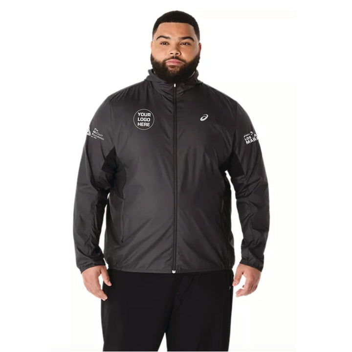 2027 ASICS LA Marathon Charities - ASICS Men's Silver Jacket Black (2011D235)