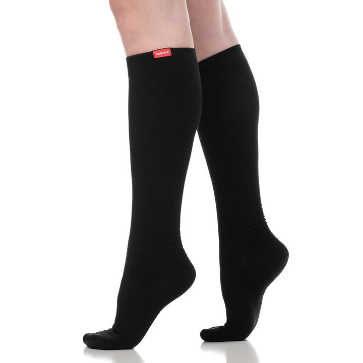 Solid Black (Cotton Compression Socks)